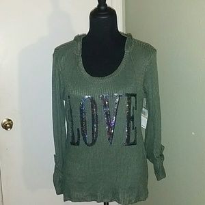 Sequined love Hoodie